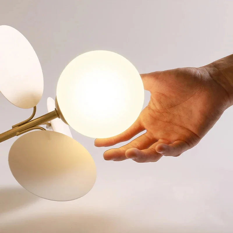 Eli Glass Globes Linear Chandelier For Dining Room