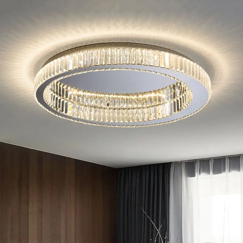 Elizza Flush Mount Crystal Chandelier