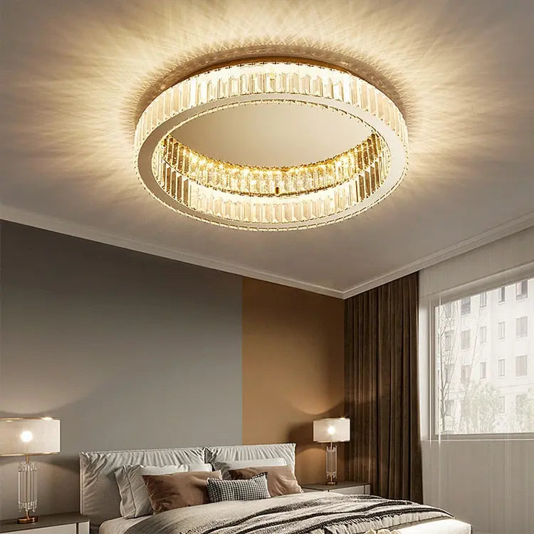 Elizza Flush Mount Crystal Chandelier