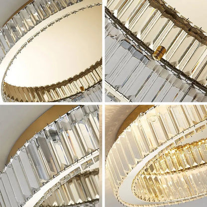 Elizza Flush Mount Crystal Chandelier