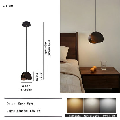 Elor Contemporary Wood Multi Light Pendant