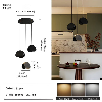 Elor Contemporary Wood Multi Light Pendant