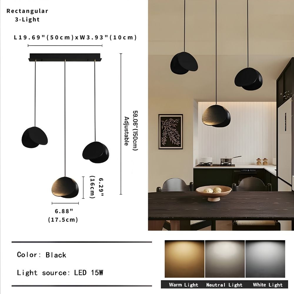 Elor Contemporary Wood Multi Light Pendant