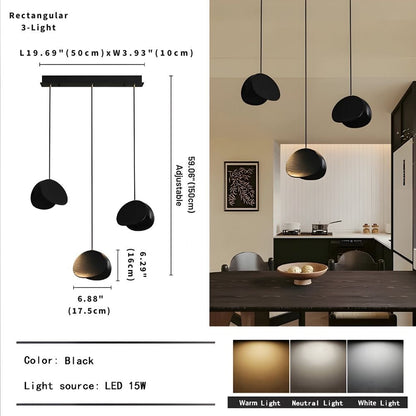 Elor Contemporary Wood Multi Light Pendant