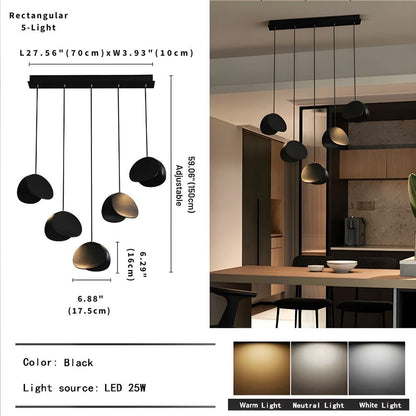 Elor Contemporary Wood Multi Light Pendant