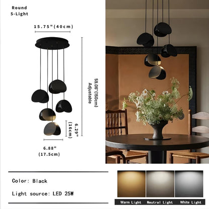 Elor Contemporary Wood Multi Light Pendant