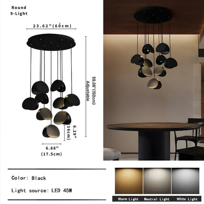 Elor Contemporary Wood Multi Light Pendant