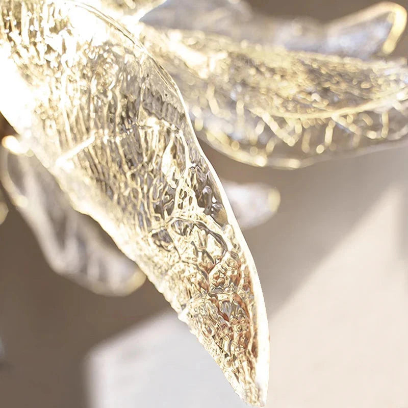 Elyorn Leaves Design High Ceiling Foyer Chandelier