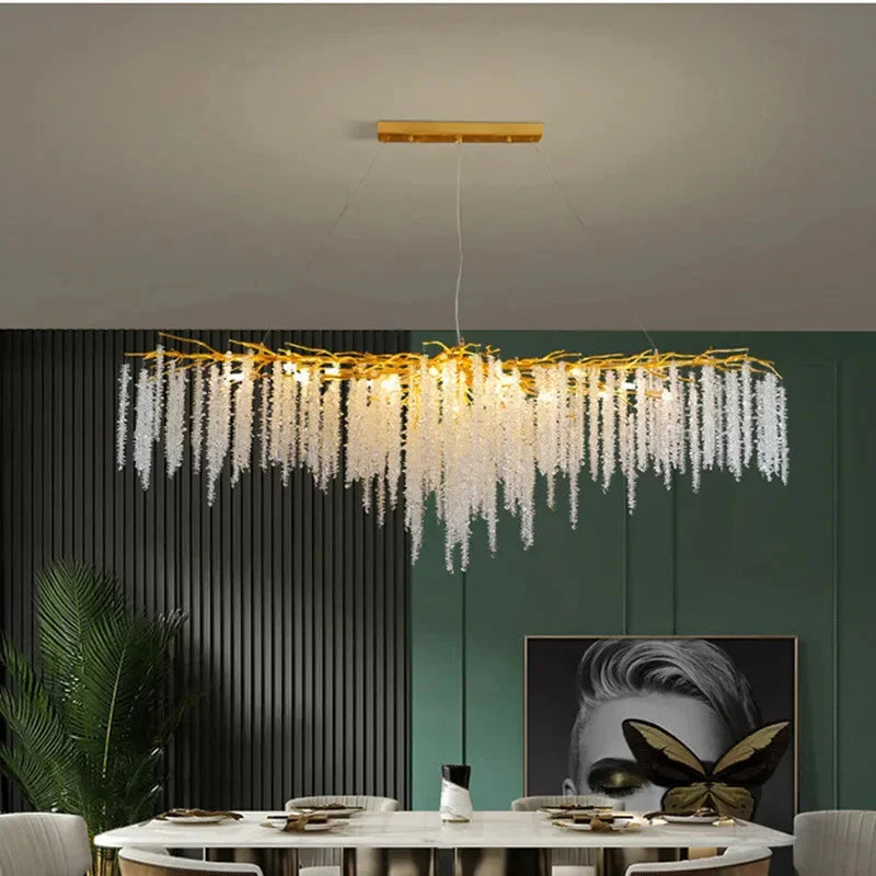 Emily Branch Art Deco Crystal Chandelier