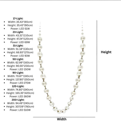 Esle Modern Pearl Necklace Chandelier