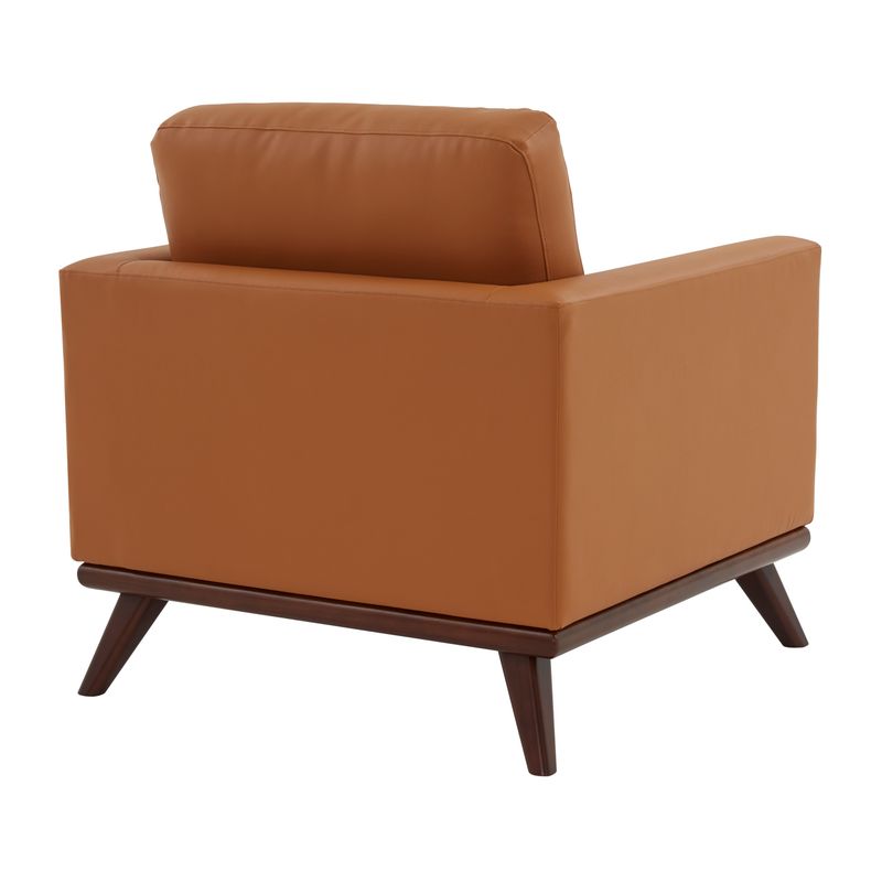 Edvin Leather Accent Arm Chair