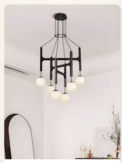 Classic Minimalist Wooden Pendant Chandelier Light