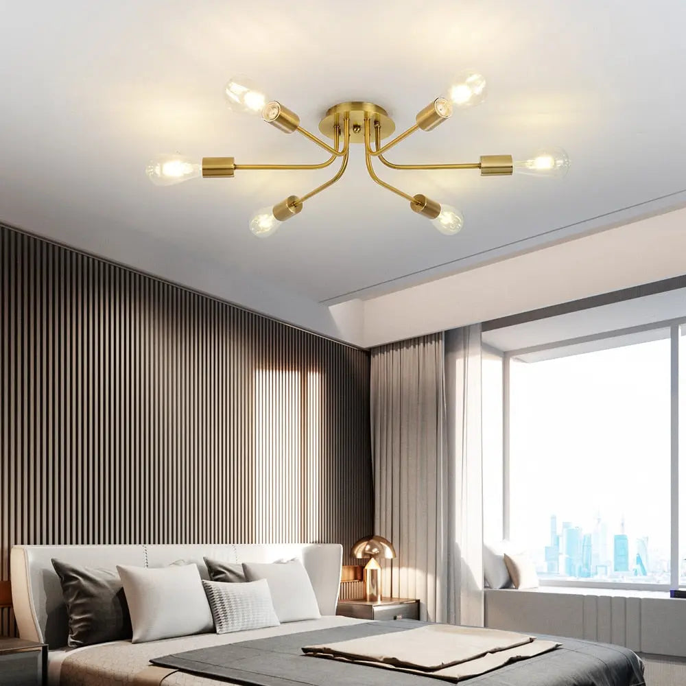 Flush Mount Linear Chandelier