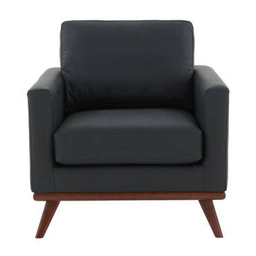 Edvin Leather Accent Arm Chair