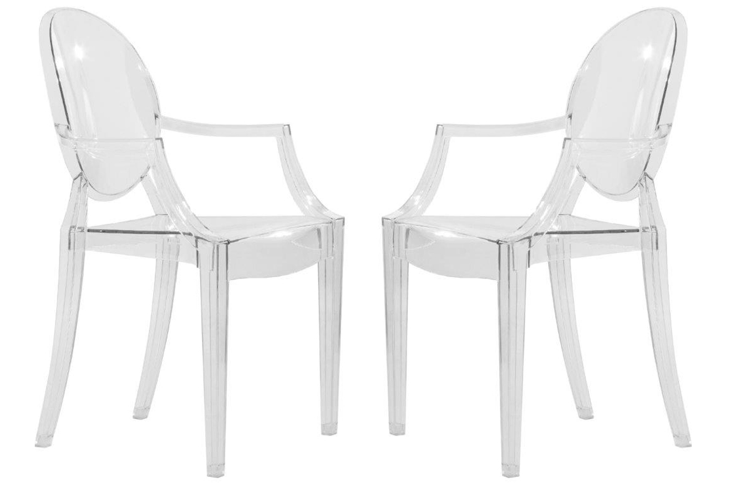 Tyra Modern Acrylic Dining Side Chair - Set of 2