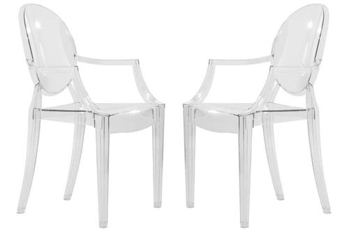 Tyra Modern Acrylic Dining Side Chair - Set of 2