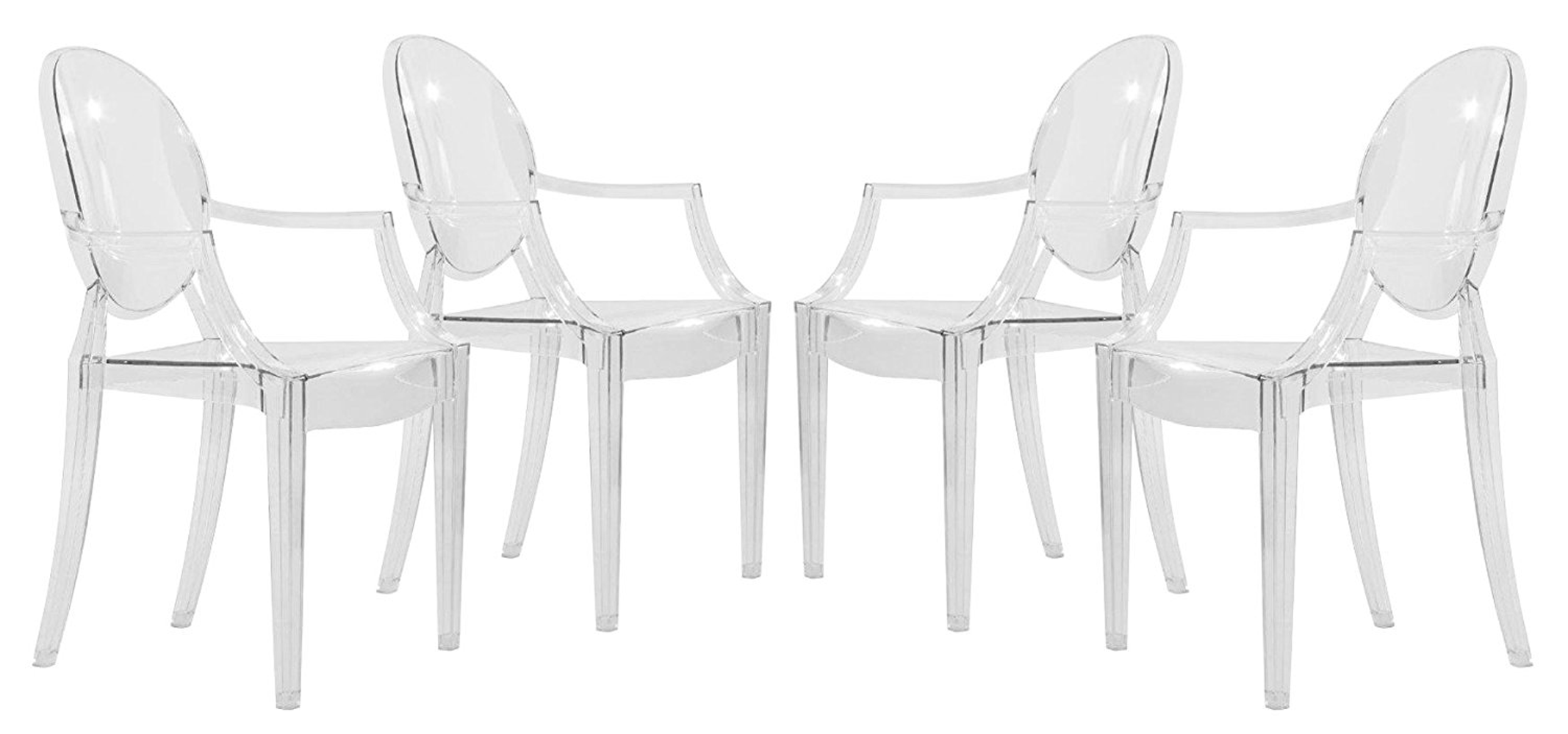 Tyra Modern Acrylic Dining Side Chair - Set of 4