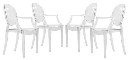 Tyra Modern Acrylic Dining Side Chair - Set of 4