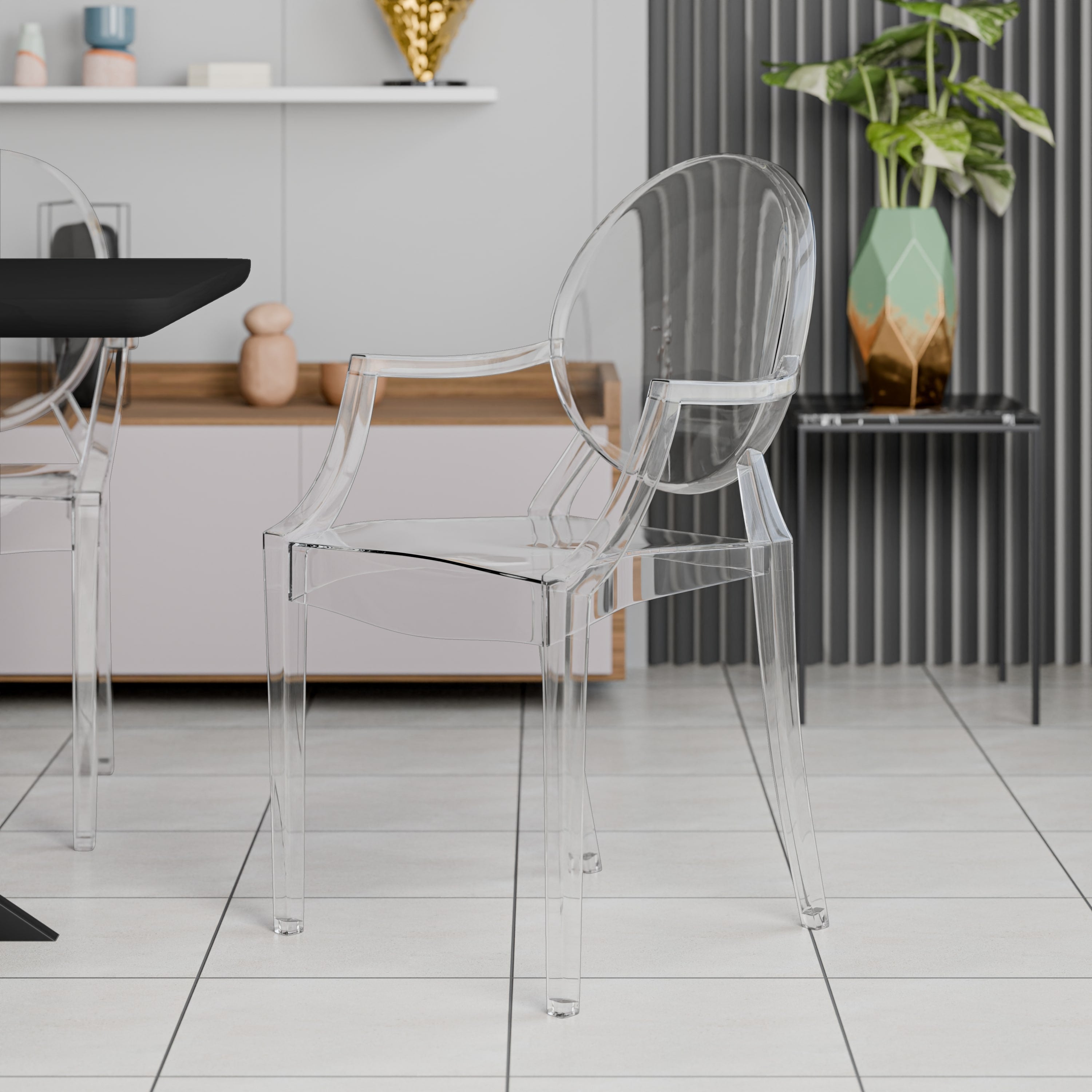 Tyra Modern Acrylic Dining Side Chair