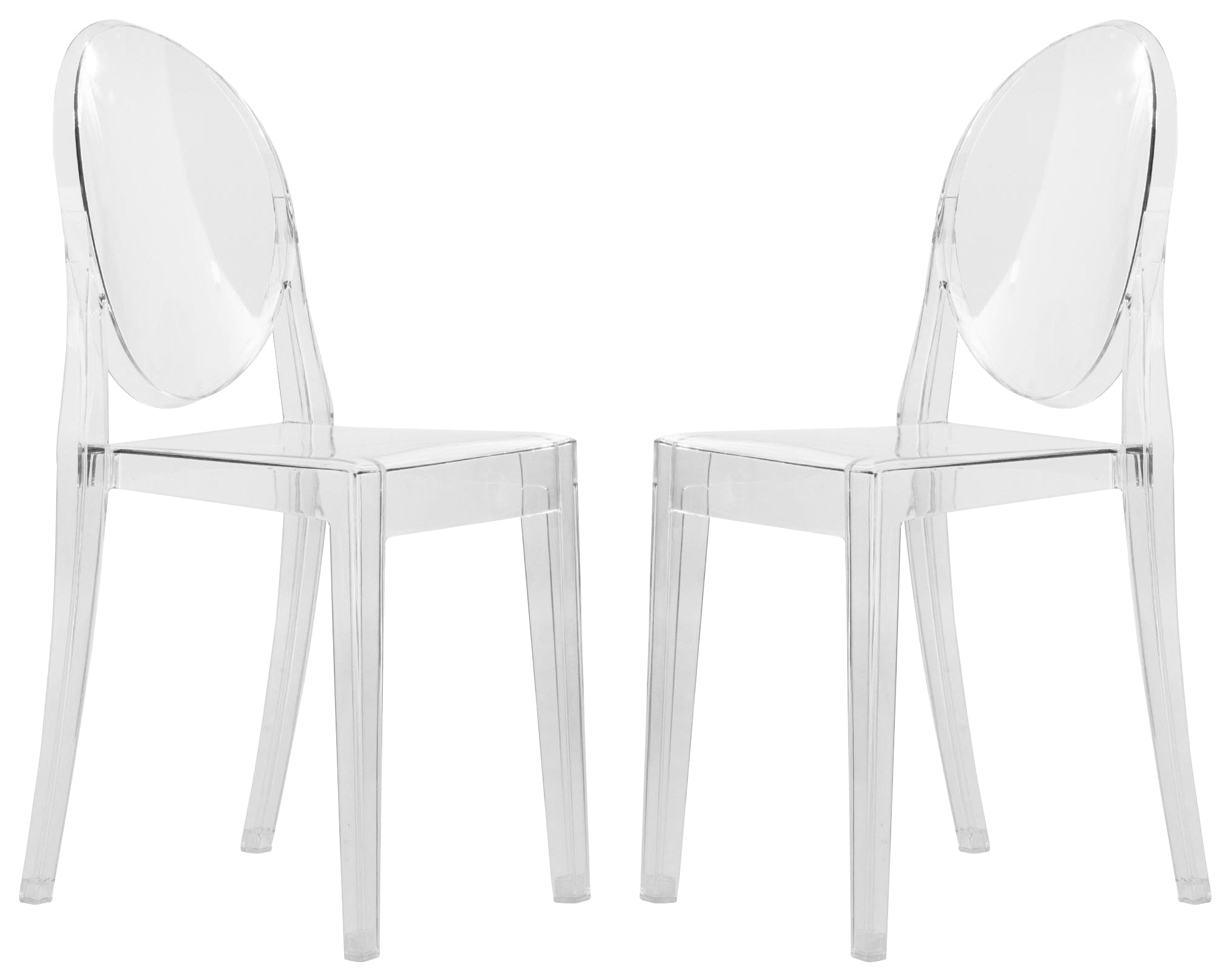 Harry Acrylic Modern Chair - Set of 2