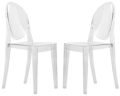 Harry Acrylic Modern Chair - Set of 2