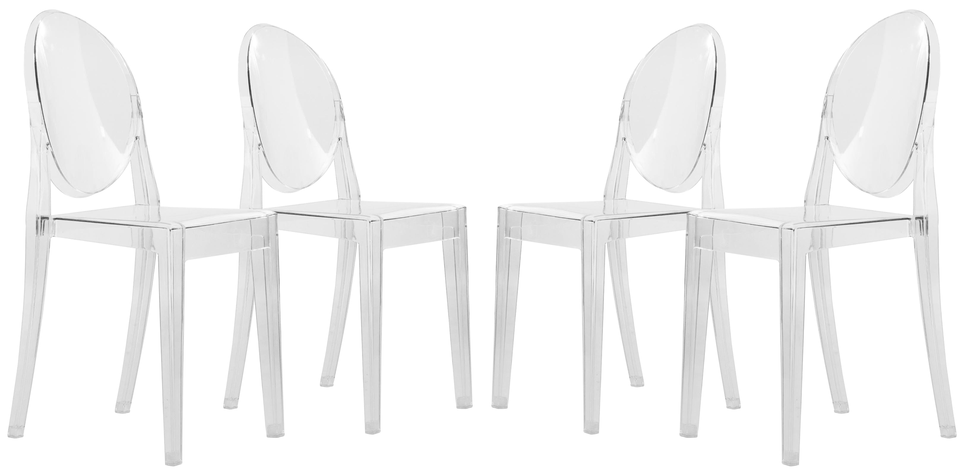 Harry Acrylic Modern Chair - Set of 4