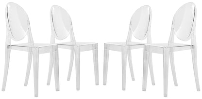 Harry Acrylic Modern Chair - Set of 4