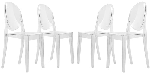 Harry Acrylic Modern Chair - Set of 4
