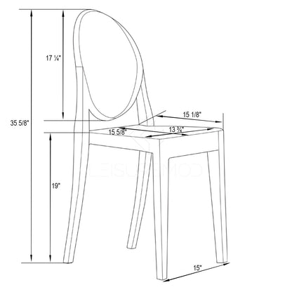 Harry Acrylic Modern Chair - Set of 2
