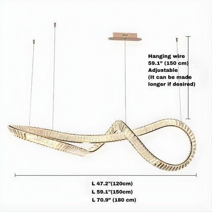 Gaia Kitchen Crystal Chandelier