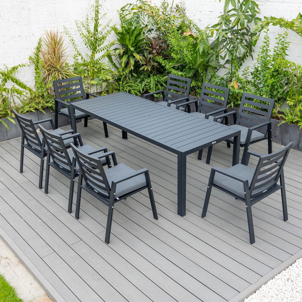 Agnes Aluminum Outdoor 87" Dining Table