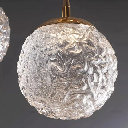 Gold Bubble Glass Pendant Light - Flush Mount Chandelier