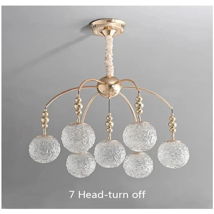 Gold Bubble Glass Pendant Light - Flush Mount Chandelier