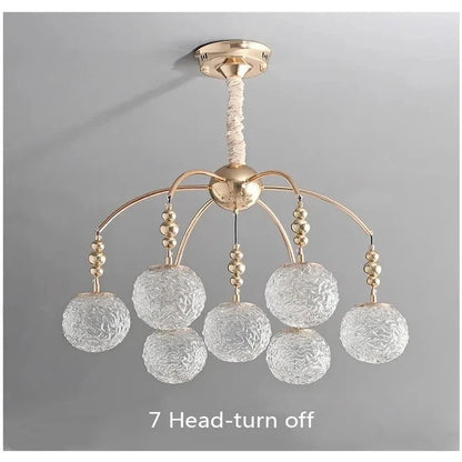 Gold Bubble Glass Pendant Light - Flush Mount Chandelier
