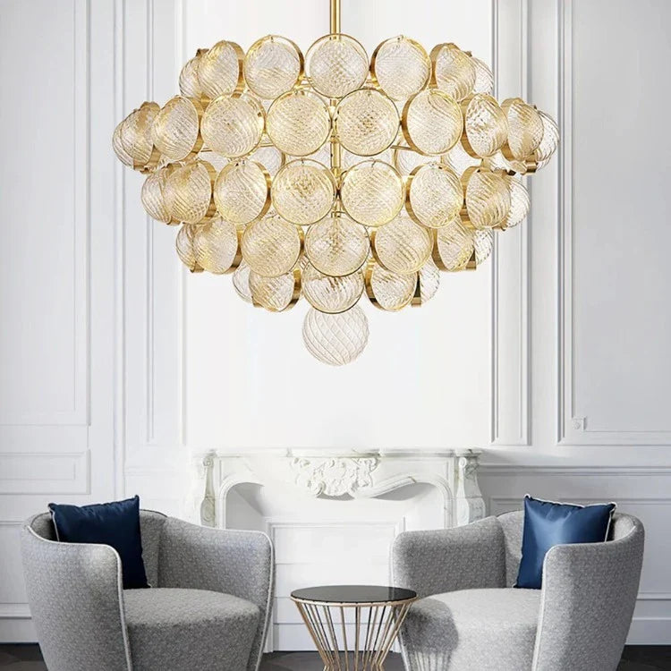 Gold Clear Glass Globe Pendant Light
