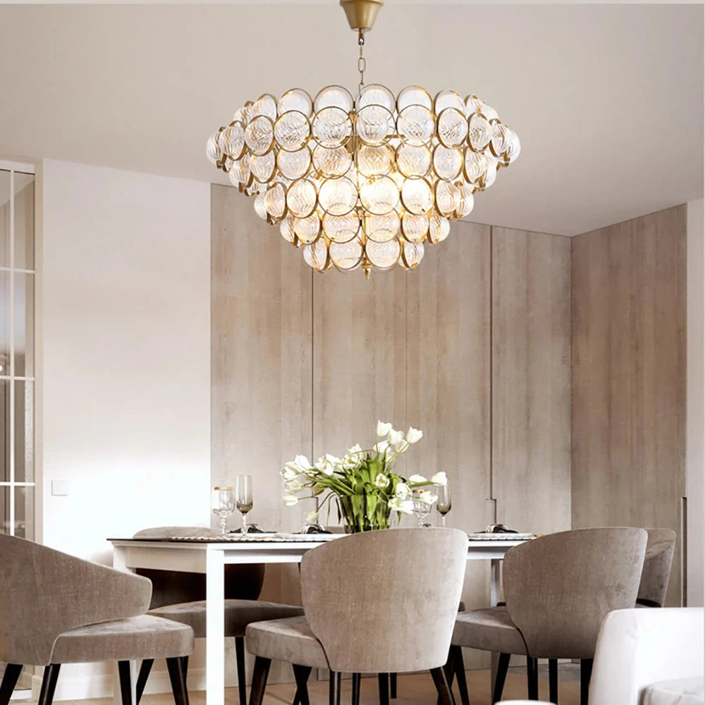 Gold Clear Glass Globe Pendant Light