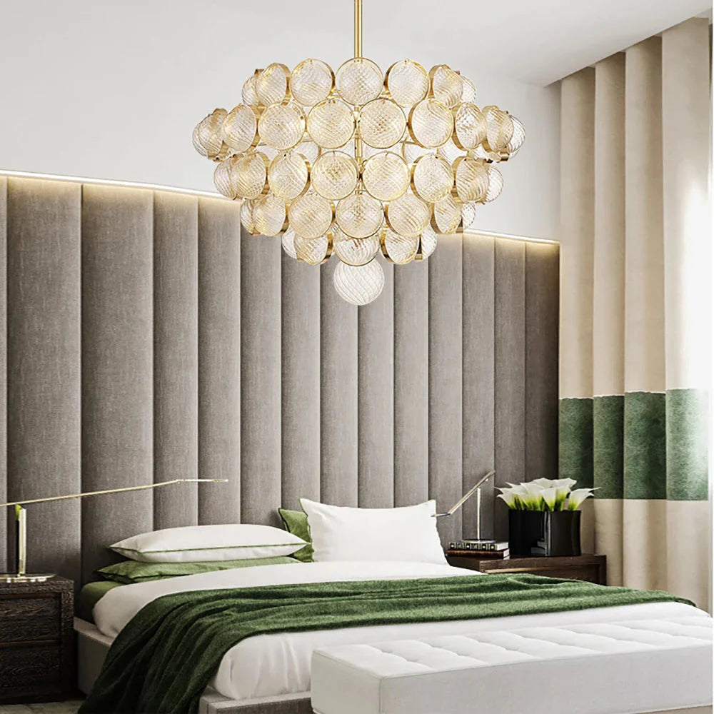 Gold Clear Glass Globe Pendant Light