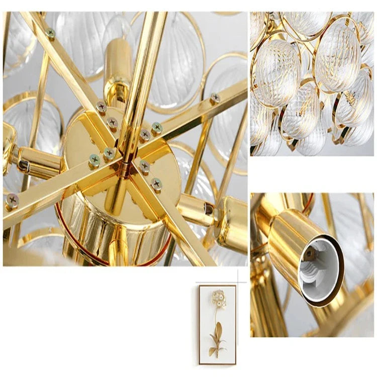 Gold Clear Glass Globe Pendant Light