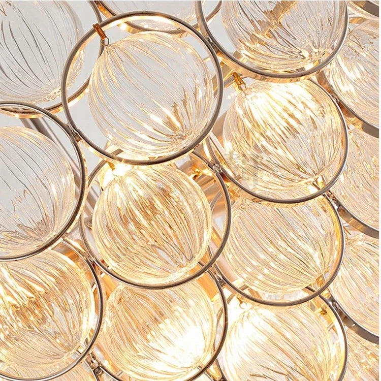 Gold Clear Glass Globe Pendant Light