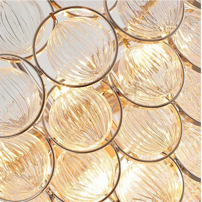 Gold Clear Glass Globe Pendant Light