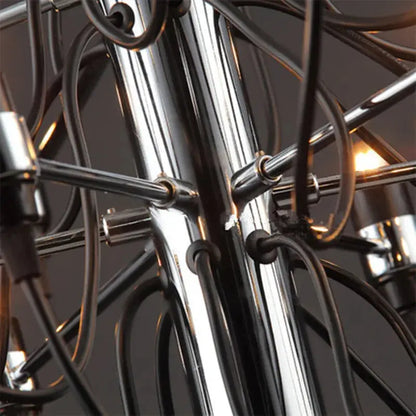 Gino Sarfatti Style Led Pendant Chandelier Black/Silver/Gold