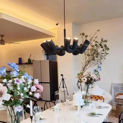 Art Decor Style U Shaped Chandelier Black/Orange/Blue/Grey