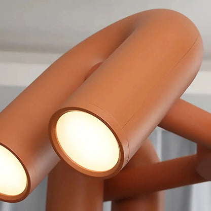 Art Decor Style U Shaped Chandelier Black/Orange/Blue/Grey