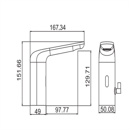 Hot & Cold Touchless Bathroom Faucet