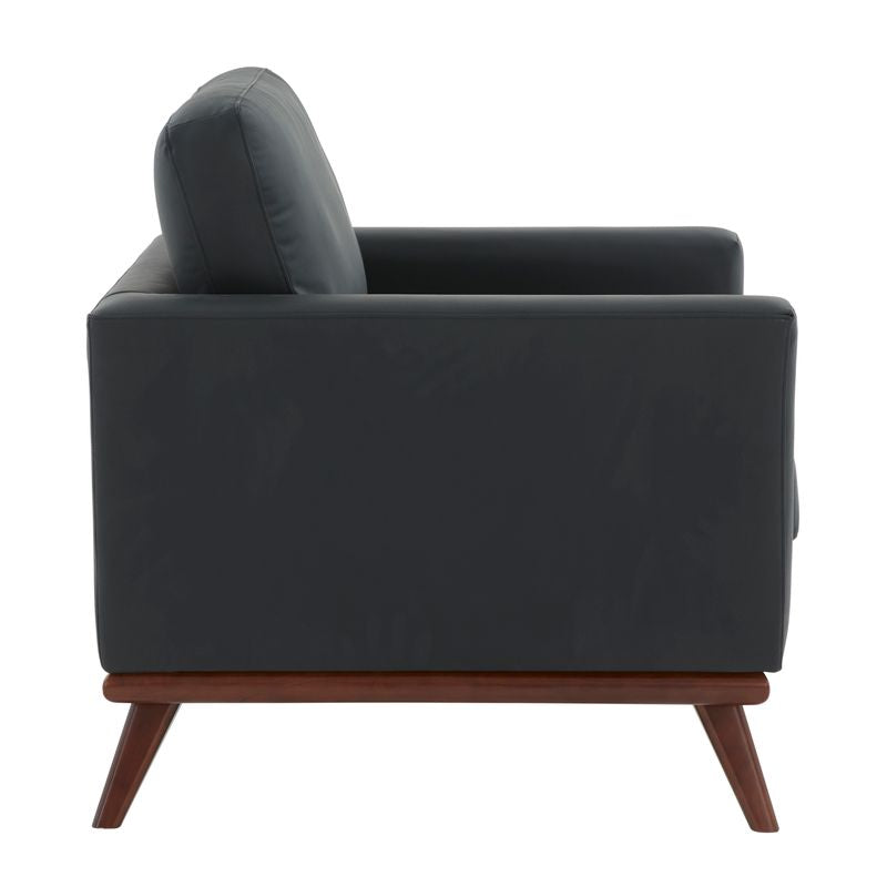 Edvin Leather Accent Arm Chair