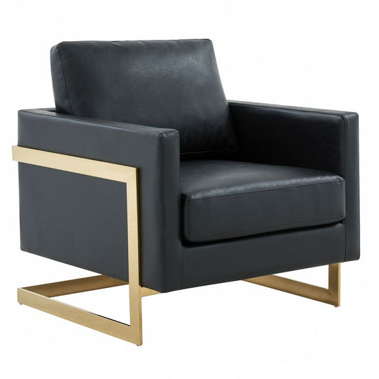 Elton Leather Accent Armchair