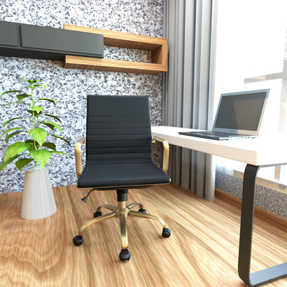 Harris Office Chair With Gold Frame