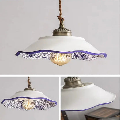 Handmade White Ceramic Pendant Light