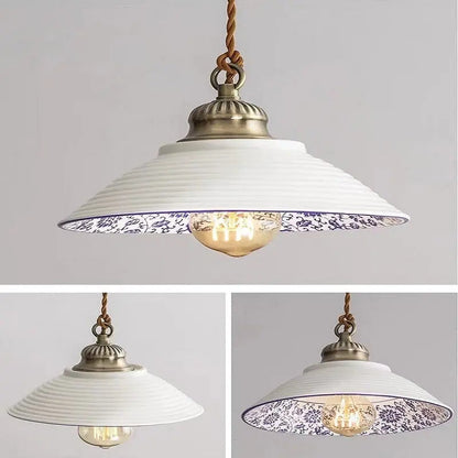 Handmade White Ceramic Pendant Light