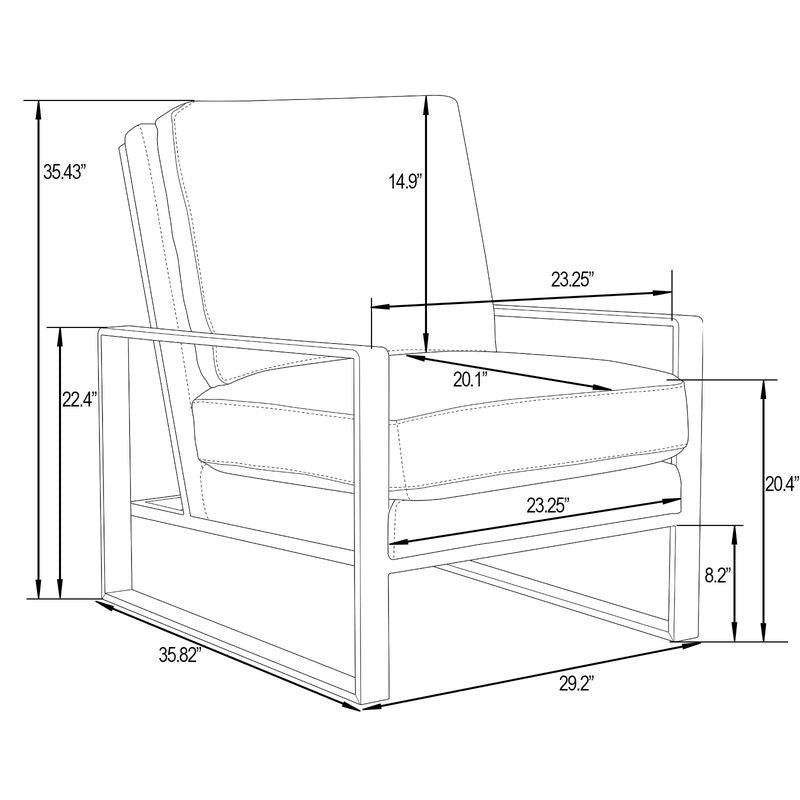 Emil Velvet Accent Armchair